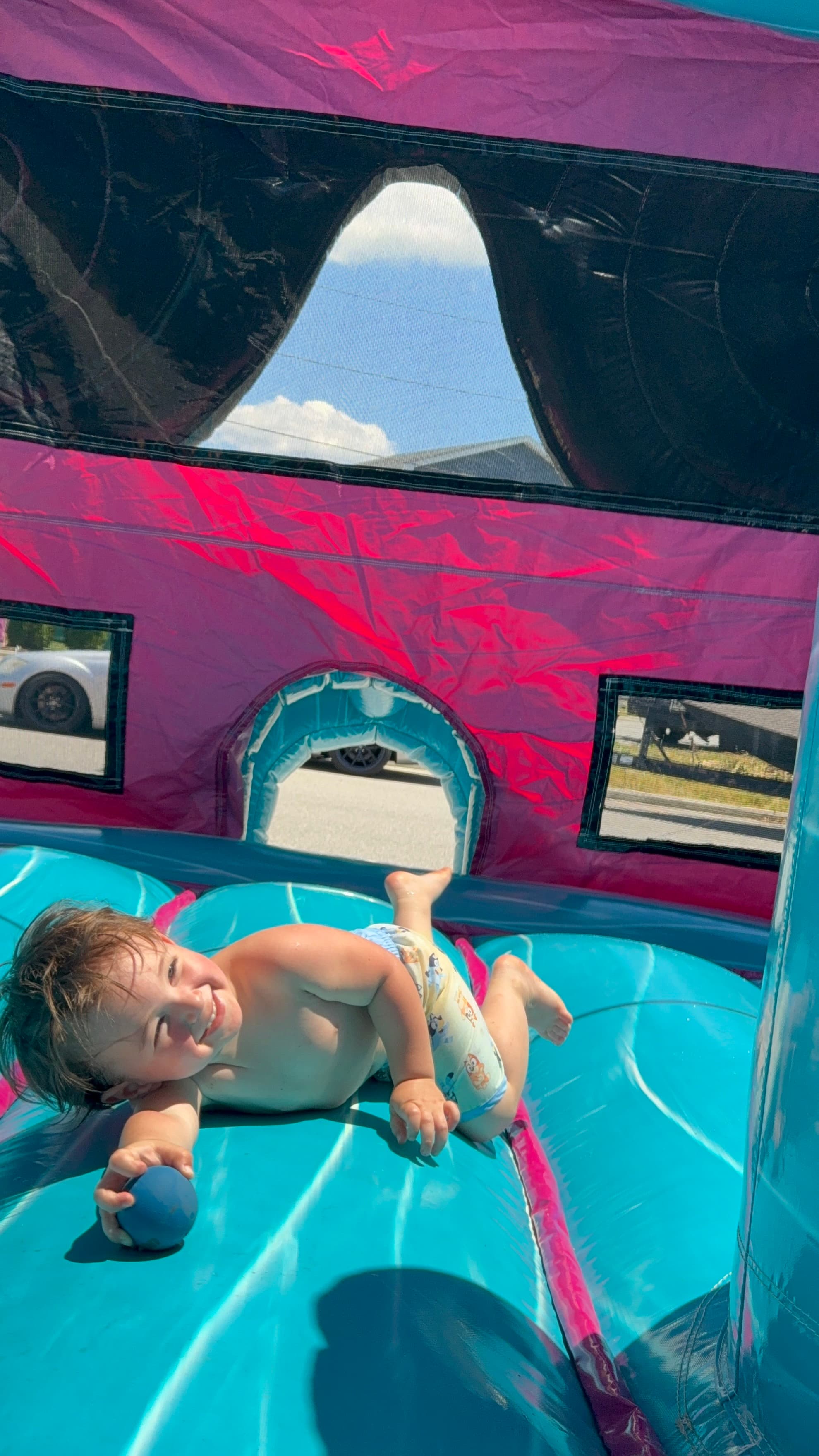 A Bounce LI rental set up at a real party